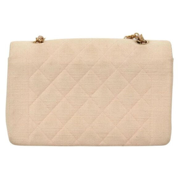 CHANEL Matelasse Chain Diana Shoulder Bag Canvas Pink CC Auth 120753 - Picture 2 of 16